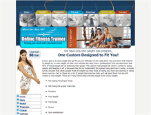 Tablet Screenshot of onlinefitnesstrainer.com